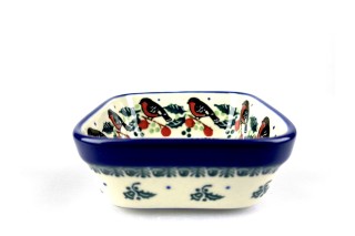 428 Bunzlau vierkant schaaltje 9,5 x 9,5 cm 1257X 428 Kleine vierkante schaaltjes 9,5 x 9,5 cm